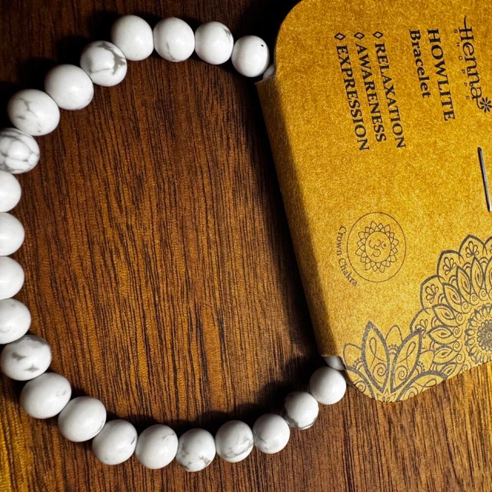 Henna shoppe howlite bracelet 6mm